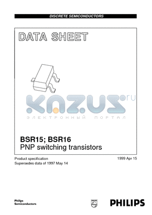 BSR16 datasheet - PNP switching transistors