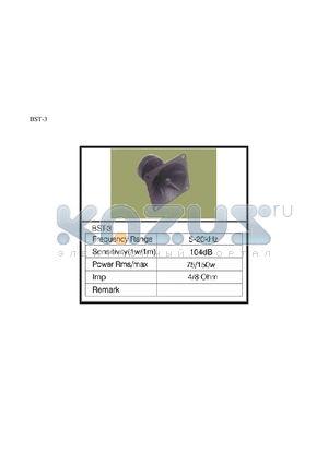 BST-3 datasheet - BST-3