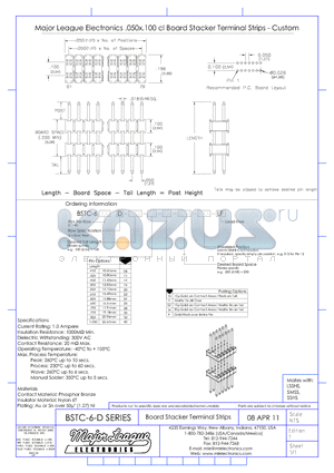 BSTC-6-D datasheet - Board Stacker Terminal Strips