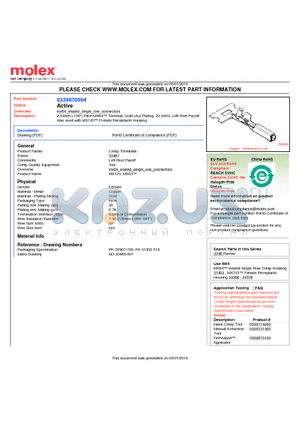 0334670004 datasheet - 2.54mm (.100