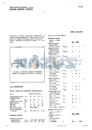 BSXP61 datasheet - TRANZYSTORY N-P-N