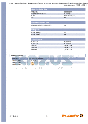 0336500000 datasheet - Component Carriers and Housings