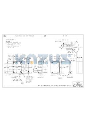 BT-2723 datasheet - TRANSPARENT BLUE NEMA ENCLOSURE