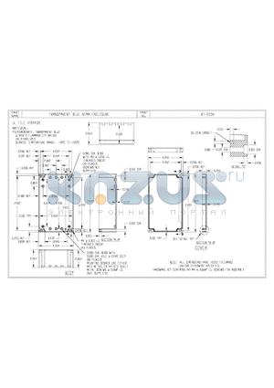 BT-2734 datasheet - TRANSPARENT BLUE NEMA ENCLOSURE