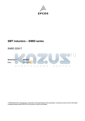 B82442T datasheet - SMT inductors  SIMID series