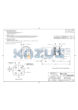 0347-060-00401H datasheet - DIN 1.0/2.3 75 OHM JACK PCB MOUNT (RoHS COMPLIANT)