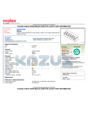 0350220006 datasheet - 2.50mm (.098