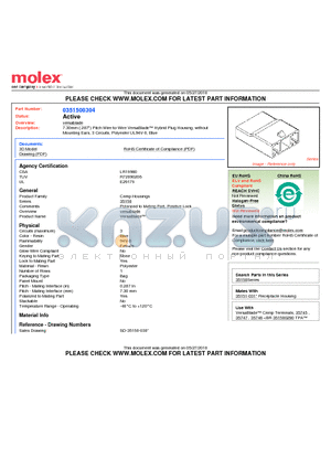 0351500304 datasheet - 7.30mm (.287