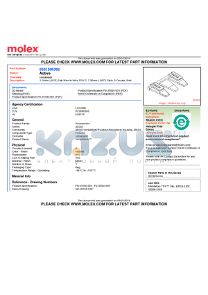 0351500392 datasheet - 1.78mm (.070