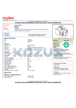 0351510610 datasheet - 7.30mm (.287