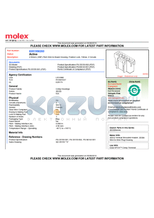 0351550203 datasheet - 2.50mm (.098