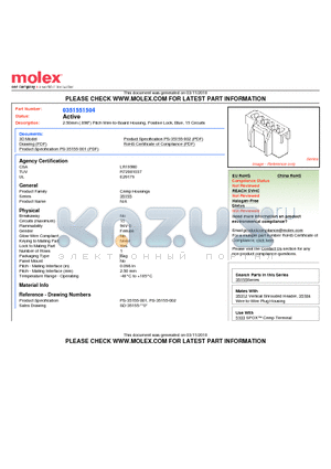 0351551504 datasheet - 2.50mm (.098