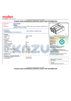 0351790300 datasheet - 7.40/8.00mm (.291/.315