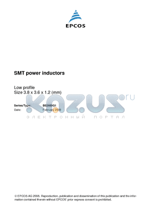 B82469G1222M000 datasheet - SMT power inductors