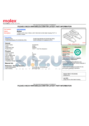 0351820293 datasheet - 1.78mm (.070