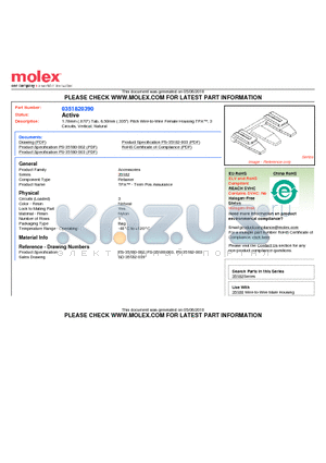 0351820390 datasheet - 1.78mm (.070