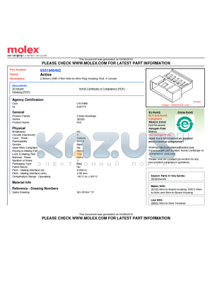 0351840402 datasheet - 2.50mm (.098