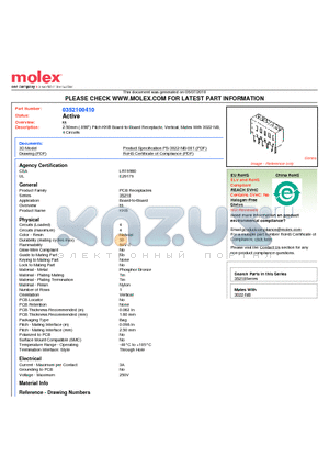 0352100410 datasheet - 2.50mm (.098