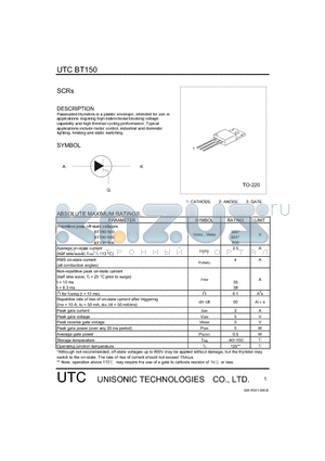 BT150 datasheet - SCRs