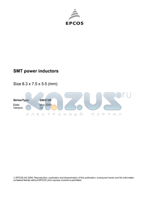 B82473M1153K000 datasheet - SMT power inductors