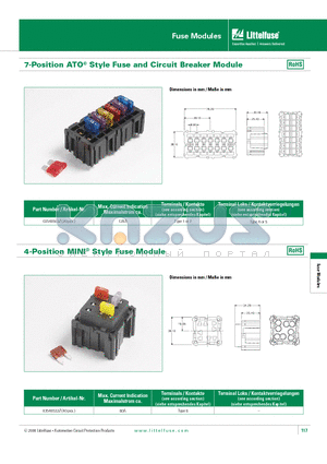 03540503Z datasheet - 7-Position ATO^ Style Fuse and Circuit Breaker Module