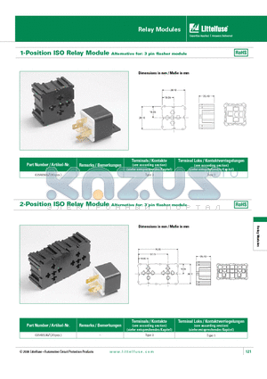 03540506Z datasheet - 1-Position ISO Relay Module Alternative for: 3 pin flasher module