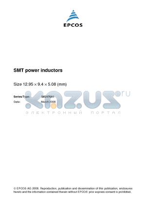 B82476A1152M000 datasheet - SMT power inductors