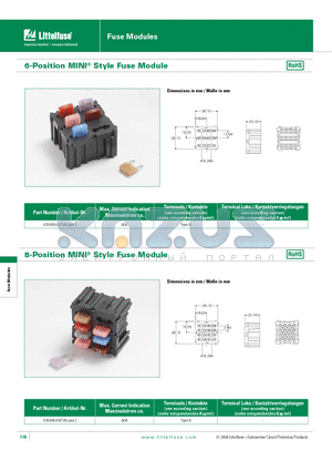 03540544Z datasheet - 6-Position MINI^ Style Fuse Module