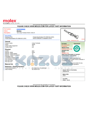 0354209902 datasheet - Tab Crimp Terminal 35420, AVSS 2f