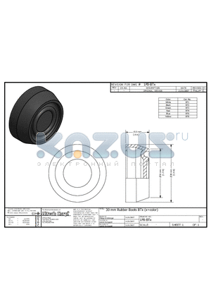 BT4 datasheet - 30 mm Rubber Boots BTx (x=color)