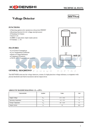 BT75A22S-RF datasheet - Voltage Detector