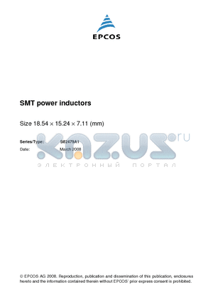 B82479A1102M000 datasheet - SMT power inductors