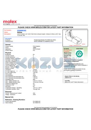 0359600302 datasheet - 8.30/10.00mm (.327/.394