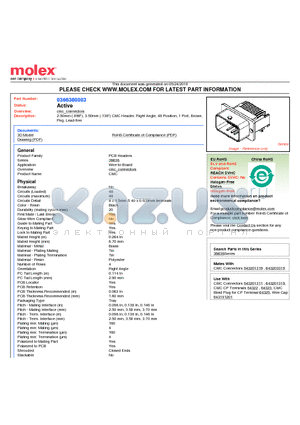 0366380003 datasheet - 2.50mm (.098