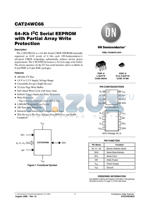 CAT24WC66LI-1.8-T2C datasheet - 64-Kb I2C Serial EEPROM with Partial Array Write Protection