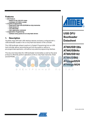 AT90USB162 datasheet - USB DFU Bootloader