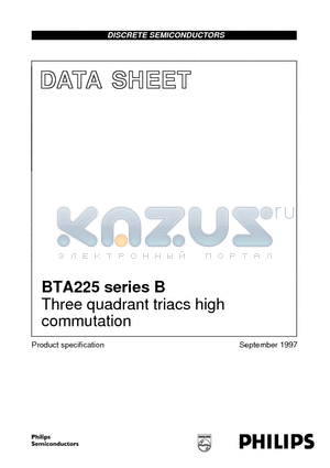 BTA225 datasheet - Three quadrant triacs high commutation