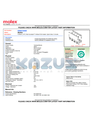 0395210005 datasheet - 5.00mm (.197