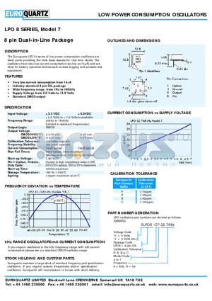 3LPO8-A7-32.768K datasheet - LOW POWER CONSUMPTION OSCILLATORS