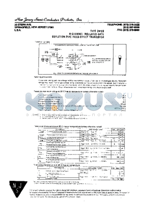 3N128 datasheet - N-CHANNEL INSULATED-GATE DEPLETION-TYPE FIELD-EFFECT TRANSISTOR