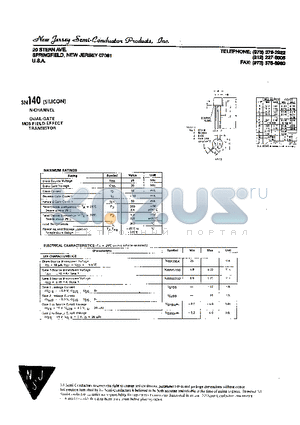 3N140 datasheet - N-CHANNEL MOS FIELD-EFFECT TRANSISTOR