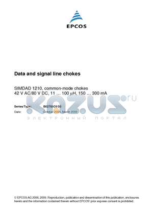 B82788S0223H052 datasheet - Data and signal line chokes