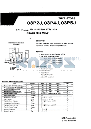 03P2J datasheet - ALL DIFFUSED TYPE SCR POWER MINI MOLD