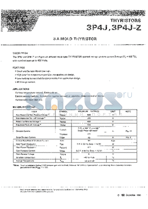 3P4J-Z datasheet - 3A MOLD THYRISTOR