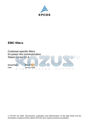 B84131-PLC_06 datasheet - EMC filters