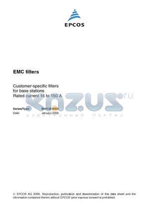 B84132-MBS datasheet - EMC filters