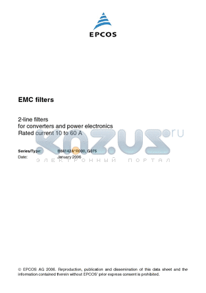 B84142A0020R000 datasheet - EMC filters