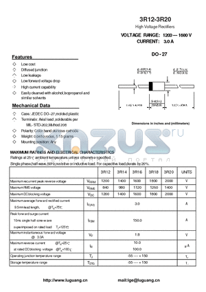 3R14 datasheet - High Voltage Rectifiers