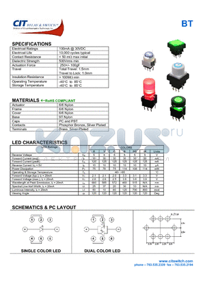 BTLBR1 datasheet - CIT SWITCH