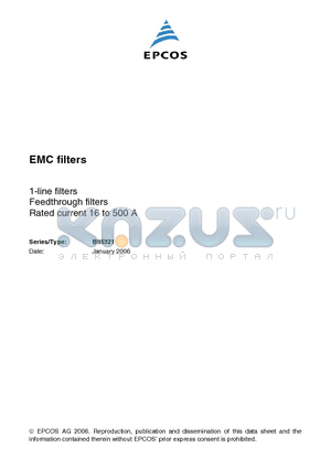 B85321A2205A101 datasheet - EMC filters